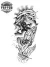 tatouage-temporaire-avant-bras-christ-réalistique tatouage-temporaire-avant-bras-christ-réalistique