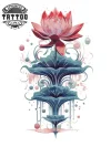 tatouage-temporaire-lotus-pour-mollet-style-fleuri-court-terme tatouage-temporaire-lotus-pour-mollet-style-fleuri-court-terme