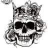 tatouage tete de mort avec rose gothic chic temporaire tatouage tete de mort avec rose gothic chic temporaire