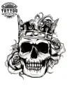 tatouage tete de mort avec rose gothic chic temporaire tatouage tete de mort avec rose gothic chic temporaire