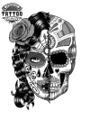 tatouage ephemere tete de mort mexicaine femme dia de los muertos tatouage ephemere tete de mort mexicaine femme dia de los muertos