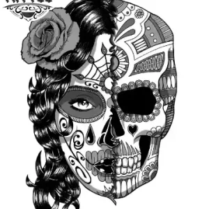 tatouage ephemere tete de mort mexicaine femme dia de los muertos tatouage ephemere tete de mort mexicaine femme dia de los muertos
