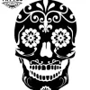 tatouage-ephemere-tete-de-mort-mexicaine-noir-blanc-design-unique tatouage-ephemere-tete-de-mort-mexicaine-noir-blanc-design-unique