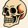 Tatouage Tête de Mort Old School