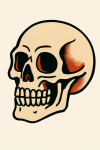 Tatouage Tête de Mort Old School