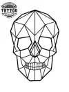 tatouage-ephemere-tete-de-mort-origami-design-unique tatouage-ephemere-tete-de-mort-origami-design-unique