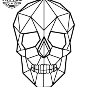 tatouage-ephemere-tete-de-mort-origami-design-unique tatouage-ephemere-tete-de-mort-origami-design-unique