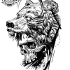 tatouage-ephemere-tete-de-mort-ours-realiste