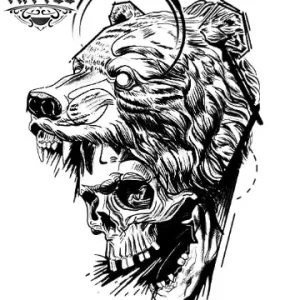tatouage-ephemere-tete-de-mort-ours-realiste tatouage-ephemere-tete-de-mort-ours-realiste
