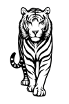 Tatouage Tigre Rugissant Tribal Tatouage Tigre Rugissant Tribal