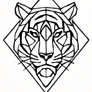 Tatouage Tigre Géométrique Tatouage Tigre Géométrique