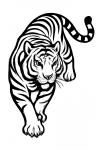 Tatouage Tigre Minimaliste Tribal Tatouage Tigre Minimaliste Tribal