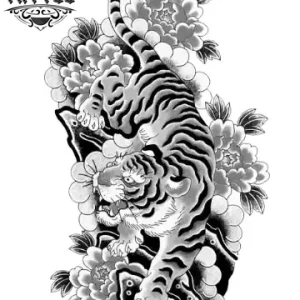 tatouage-tigre-ephemere-japonais-noir-blanc-realiste tatouage-tigre-ephemere-japonais-noir-blanc-realiste
