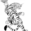 tatouage japonais ephemere tigre noir et blanc tatouage japonais ephemere tigre noir et blanc
