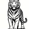 Tatouage Tigre Tribal Majestueux Tatouage Tigre Tribal Majestueux