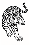Tatouage Tigre Rugissant Tribal Tatouage Tigre Rugissant Tribal