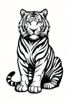 Tatouage Tigre Majestueux Tribal Tatouage Tigre Majestueux Tribal