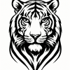 Tatouage Tigre Tribal Puissant Tatouage Tigre Tribal Puissant