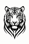Tatouage Tigre Tribal Puissant Tatouage Tigre Tribal Puissant