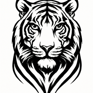 Tatouage Tigre Tribal Puissant Tatouage Tigre Tribal Puissant