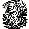 Tatouage Tigre Majestueux Tribal Tatouage Tigre Majestueux Tribal