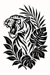 Tatouage Tigre Majestueux Tribal Tatouage Tigre Majestueux Tribal