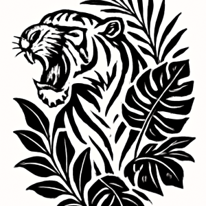 Tatouage Tigre Majestueux Tribal Tatouage Tigre Majestueux Tribal