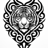 Tatouage Tigre Tribal Stylisé tatouage-tigre-tribal-stylisé