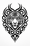 Tatouage Tigre Tribal Stylisé tatouage-tigre-tribal-stylisé