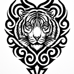 Tatouage Tigre Tribal Stylisé tatouage-tigre-tribal-stylisé
