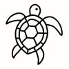 Tatouage tortue minimaliste blanc