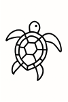 Tatouage tortue minimaliste blanc