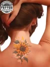 tatouage-ephemere-tournesol-nuque-design-original-fleuri