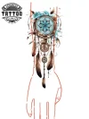 tatouage-temporaire-manchette-capture-reve-style-boheme tatouage-temporaire-manchette-capture-reve-style-boheme