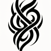 Tatouage Tribal aux Lignes Entrelacées Tatouage Tribal aux Lignes Entrelacées