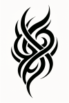 Tatouage Tribal aux Lignes Entrelacées Tatouage Tribal aux Lignes Entrelacées