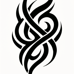Tatouage Tribal aux Lignes Entrelacées Tatouage Tribal aux Lignes Entrelacées