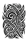 Tatouage Tribal avec Contours Nets Tatouage Tribal avec Contours Nets