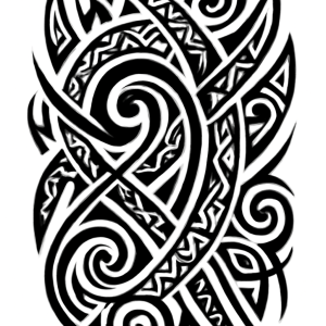 Tatouage Tribal avec Contours Nets Tatouage Tribal avec Contours Nets