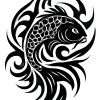 Tatouage Tribal Carpe et Motifs Fluides tatouage-tribal-carpe-et-motifs-fluides