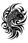 Tatouage Tribal Carpe et Motifs Fluides tatouage-tribal-carpe-et-motifs-fluides