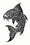 Tatouage Tribal Carpe Majestueuse tatouage-tribal-carpe-majestueuse