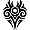 Tatouage Tribal Circulaire Symétrique