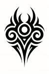 Tatouage Tribal Circulaire Symétrique