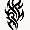 Tatouage Tribal Contours Épais Tatouage Tribal Contours Épais