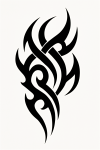 Tatouage Tribal Contours Épais Tatouage Tribal Contours Épais