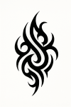 Tatouage Tribal Contours Harmonieux Tatouage Tribal Contours Harmonieux