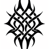 Tatouage Tribal Contours Noirs Symétrique