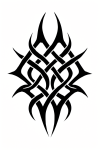Tatouage Tribal Contours Noirs Symétrique