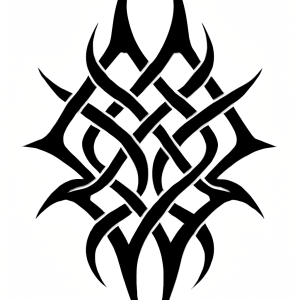 Tatouage Tribal Contours Noirs Symétrique Tatouage Tribal Contours Noirs Symétrique